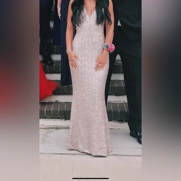 Dress the Population | Dresses | Rose Gold Dress The Population Prom Dress  | Poshmark